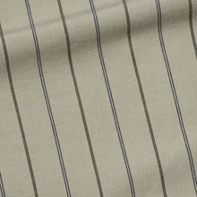Load image into Gallery viewer, MHL Overall Shirt Wide Stripe Cotton Linen Stone / Navy / Bark
