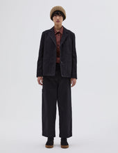 Load image into Gallery viewer, MHL W&#39; Asymmetric Collar Blazer Twiill Indigo
