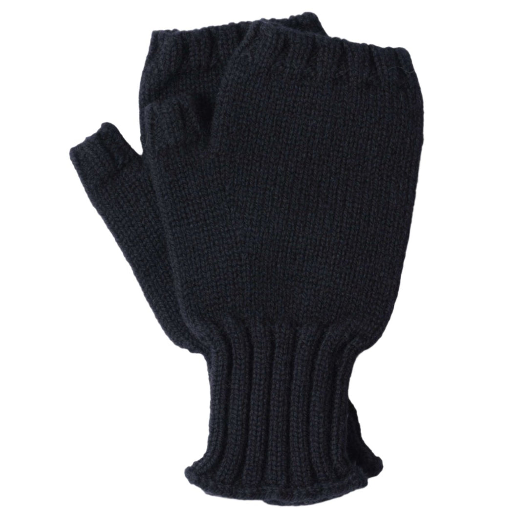 MHL Chunky Fingerless Glove British Merino Black