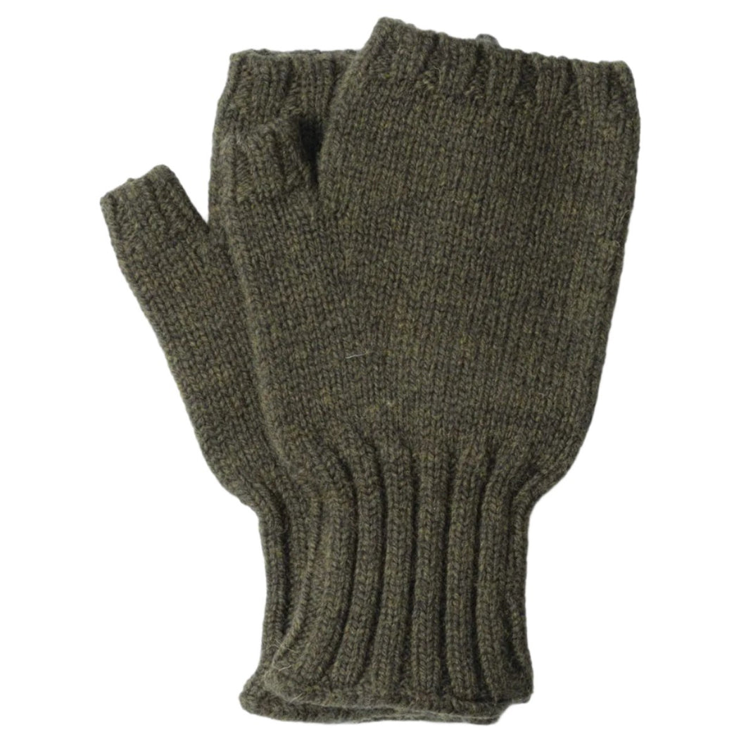 MHL Chunky Fingerless Glove British Merino Khaki