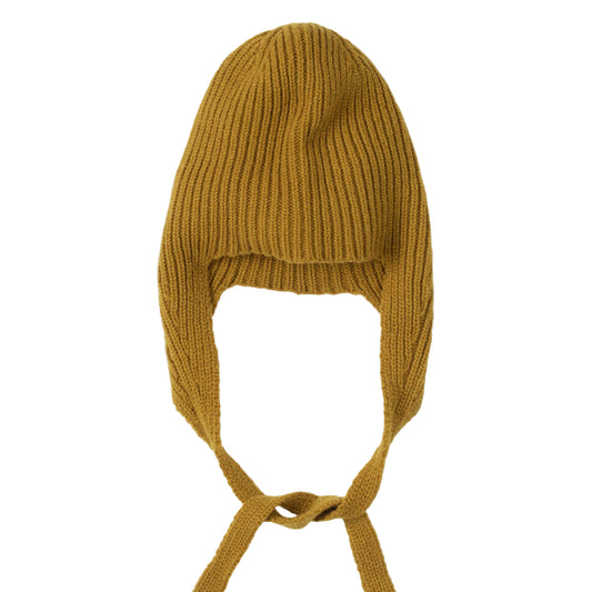 Margaret Howell Ear Flap Hat Soft Spun Wool Mustard