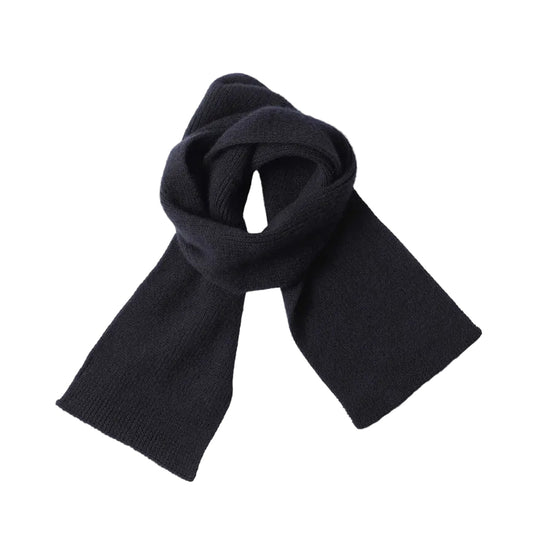 MHL Brushed Scarf Soft Shetland Wool Dark Navy
