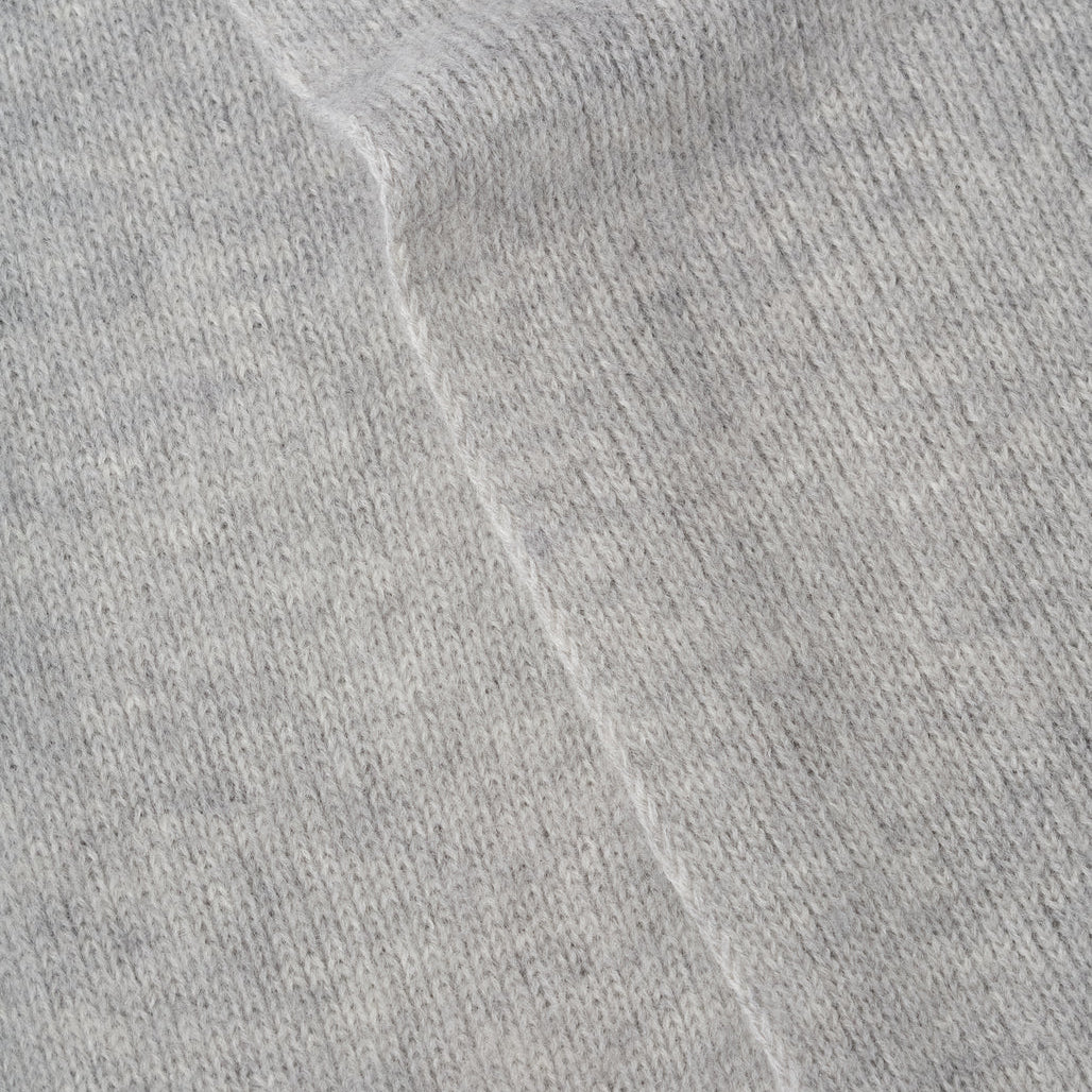 MHL Brushed Scarf Soft Shetland Wool Light Grey