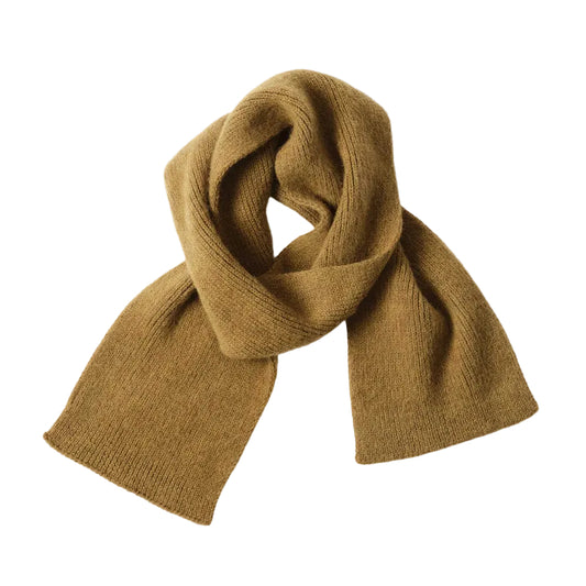 MHL Brushed Scarf Soft Shetland Wool Ochre