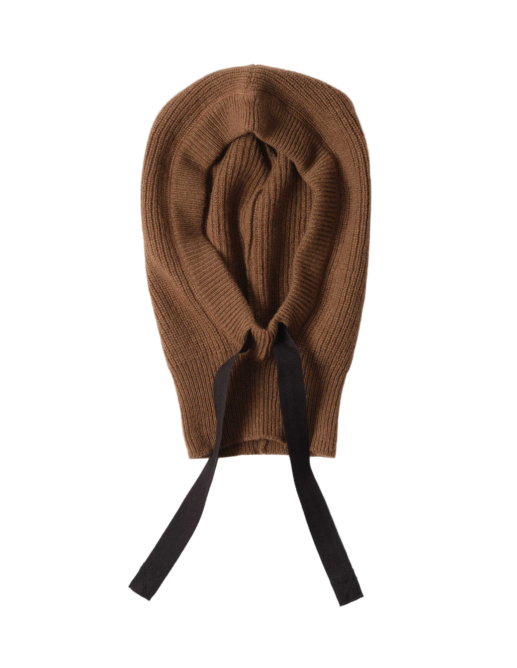 MHL Knitted Hood Lambswool Conker