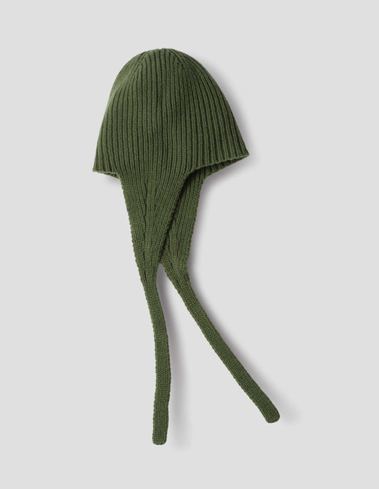 Margaret Howell Ear Flap Hat Soft Spun Wool Wheatgrass