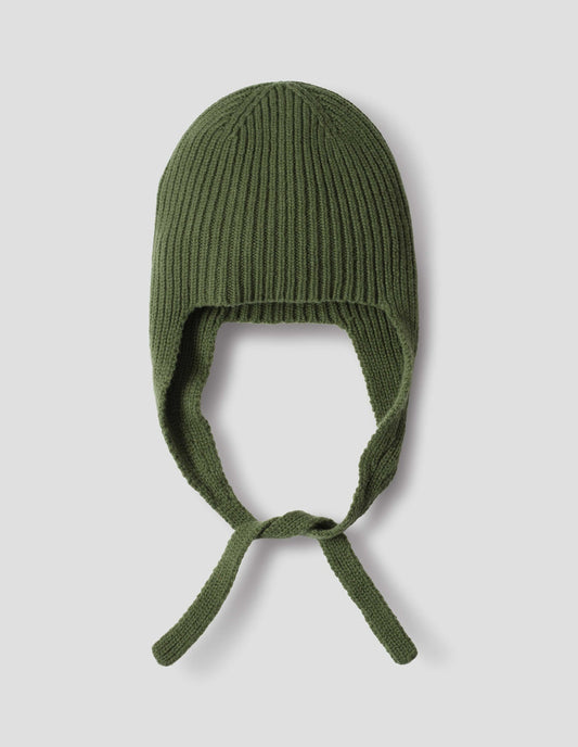 Margaret Howell Ear Flap Hat Soft Spun Wool Wheatgrass