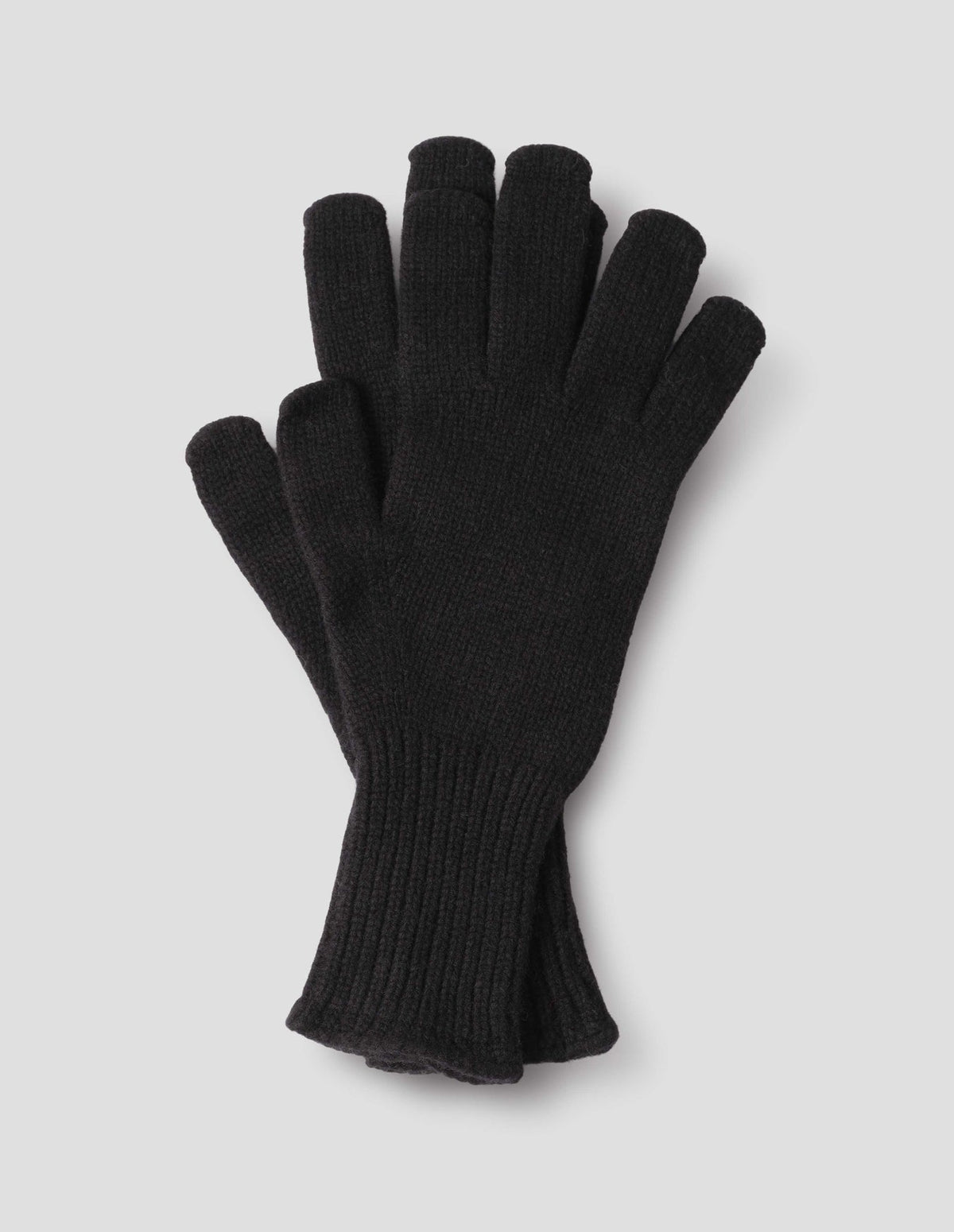 Margaret Howell Knitted Cashmere Gloves Black