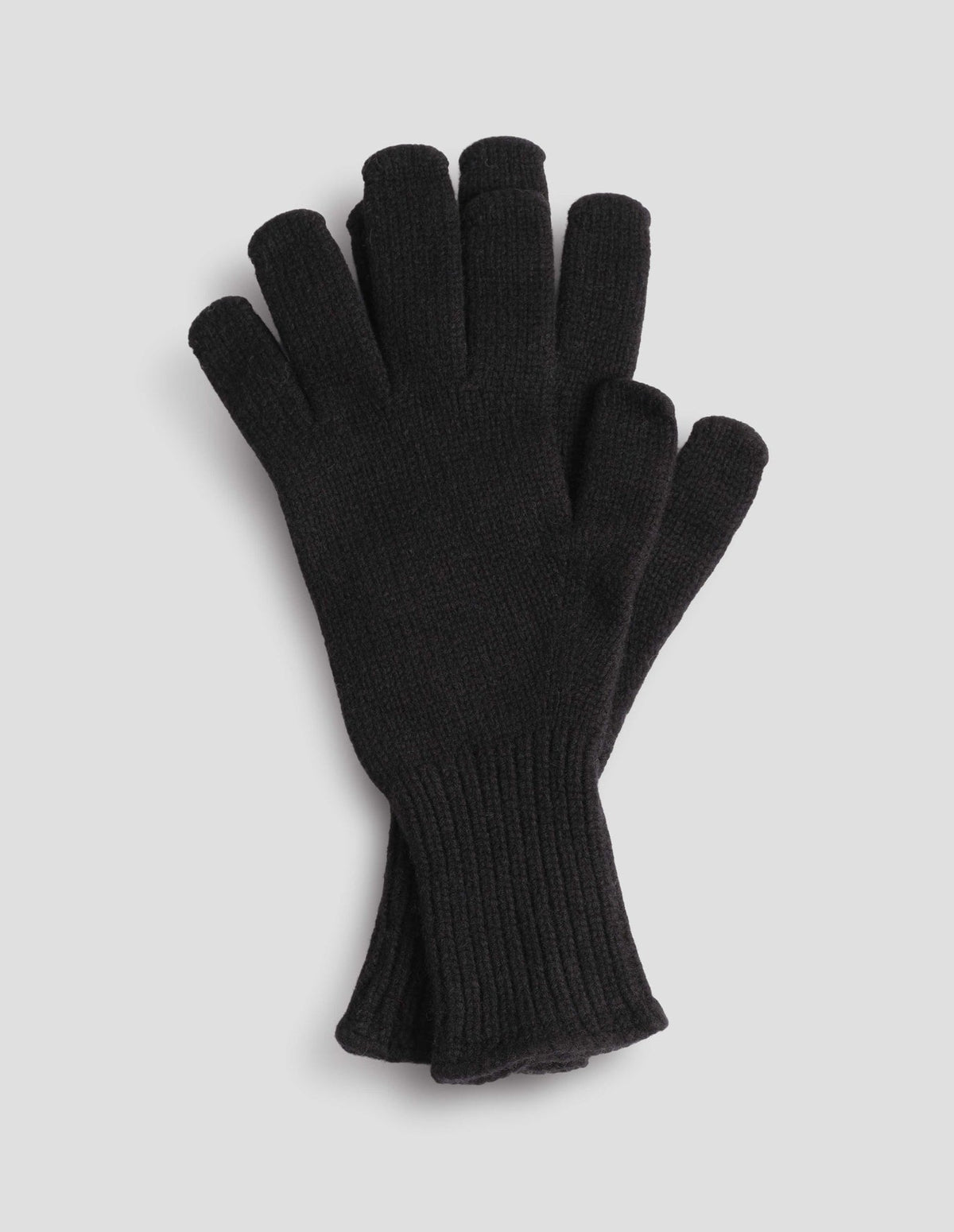 Margaret Howell Knitted Cashmere Gloves Black