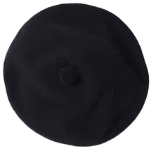 Load image into Gallery viewer, Margaret Howell Felted Pom Pom Beret Merino Cashmere Black
