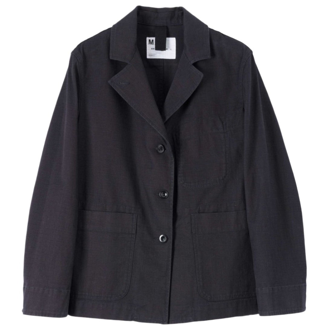 MHL W' Asymmetric Collar Blazer Twiill Indigo