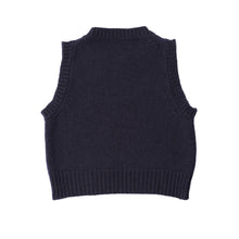 Load image into Gallery viewer, MHL W&#39; 3 Chunky Crew Neck Slipover British Merino Rich Navy
