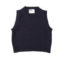 Load image into Gallery viewer, MHL W&#39; 3 Chunky Crew Neck Slipover British Merino Rich Navy
