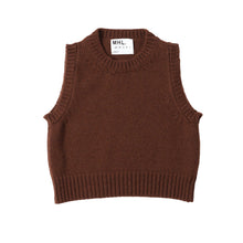 Load image into Gallery viewer, MHL W&#39; 3 Chunky Crew Neck Slipover British Merino Rust Brown
