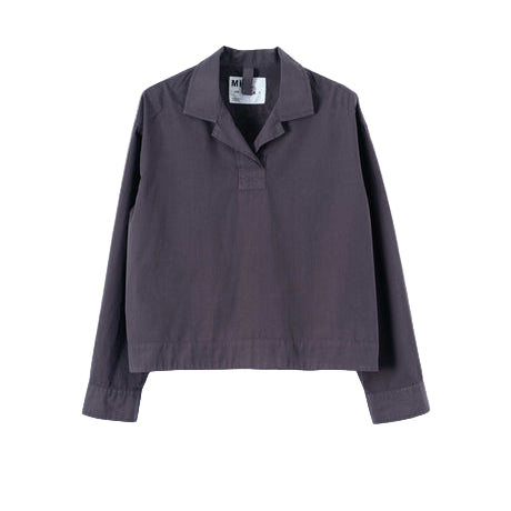 MHL W' Kit Shirt Washed Cotton Poplin Slate Blue