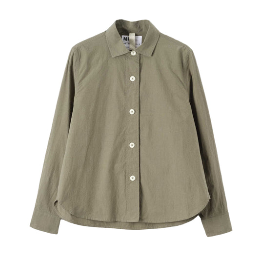 MHL W' Basic Brushed Chambray Shirt Khaki Green