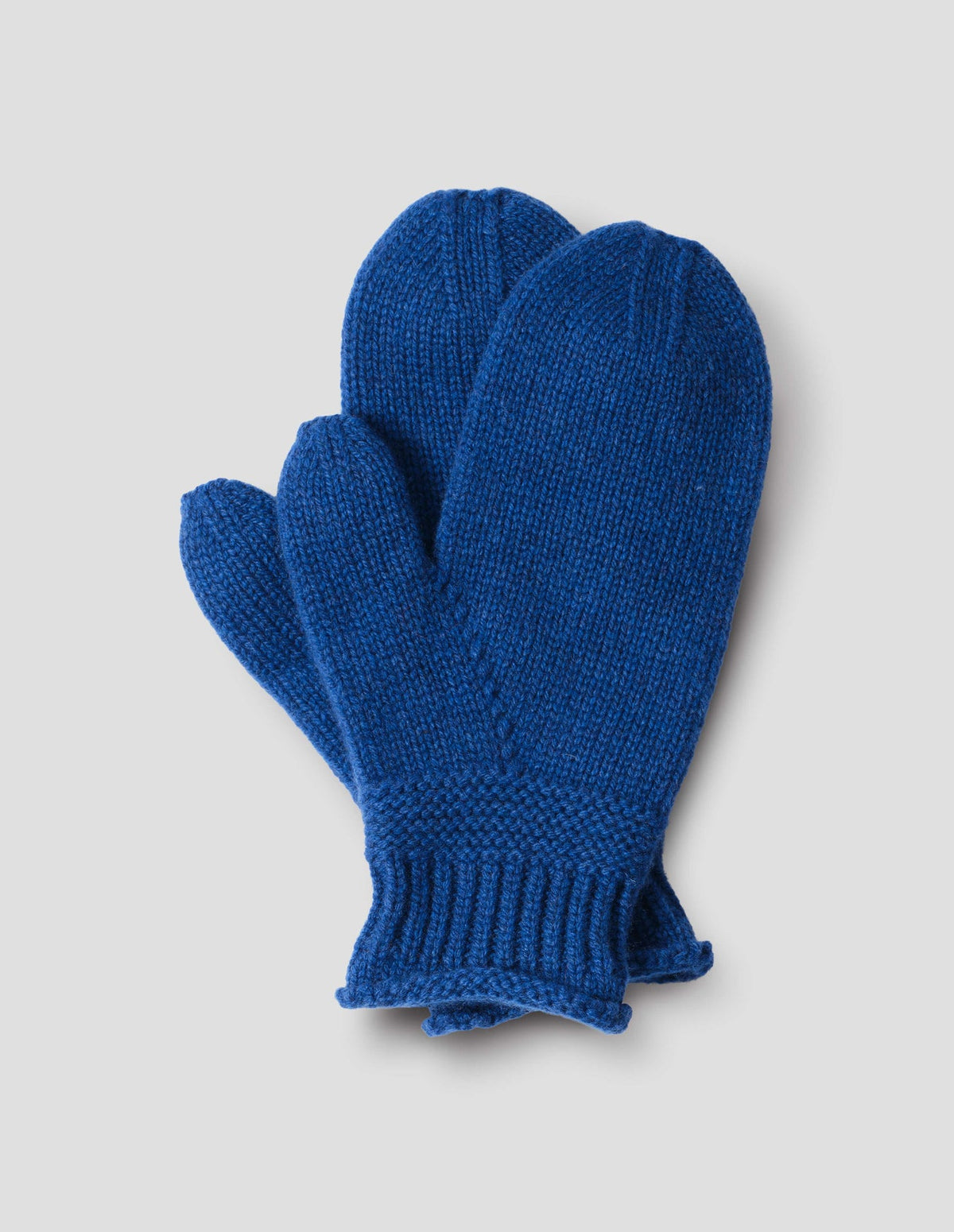 Margaret Howell Garter Stitch Cashmere Mitten Cobalt