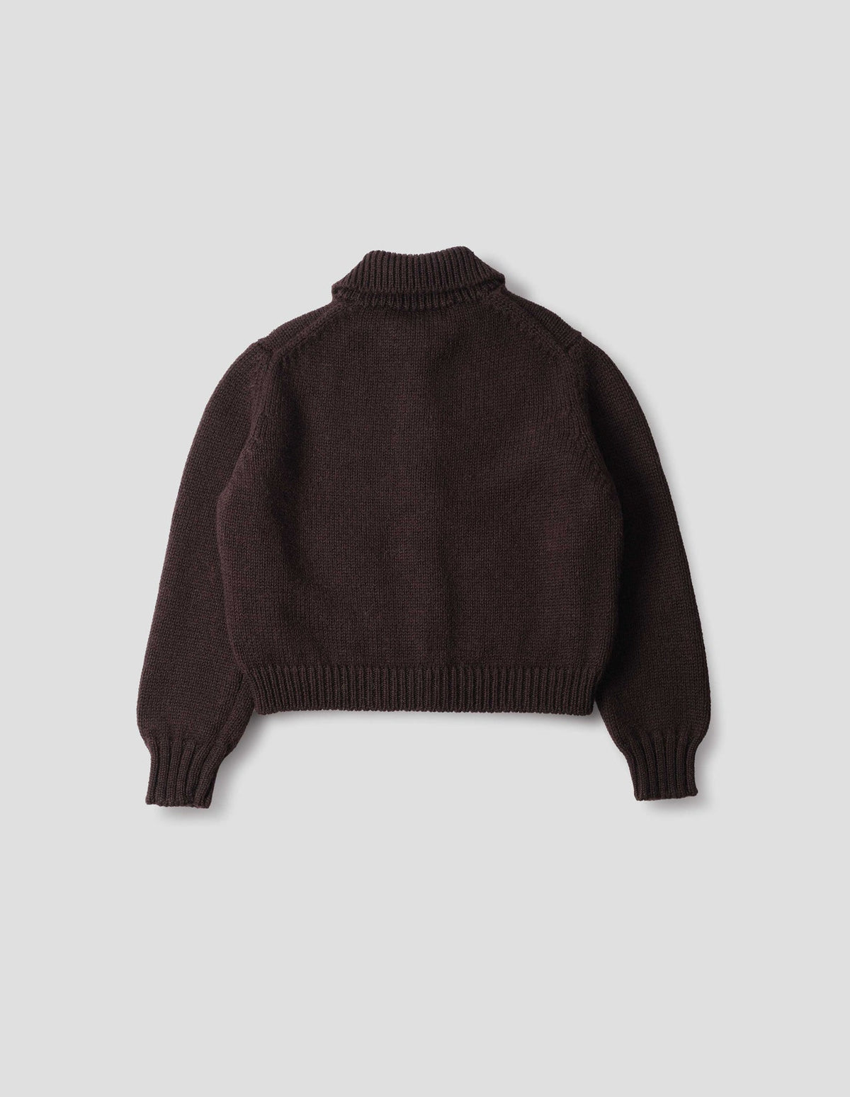 MHL W' Bomber Cardigan British Wool Dark Brown