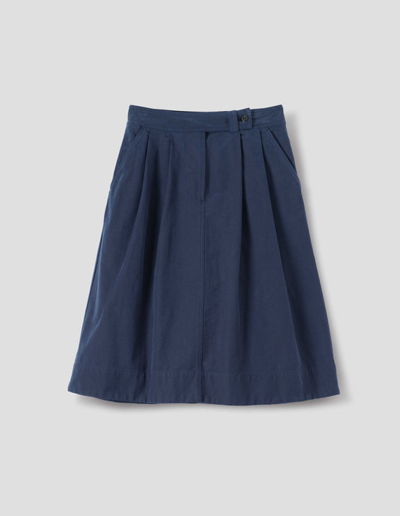 MHL W' Double Pleat Skirt Indigo Blue