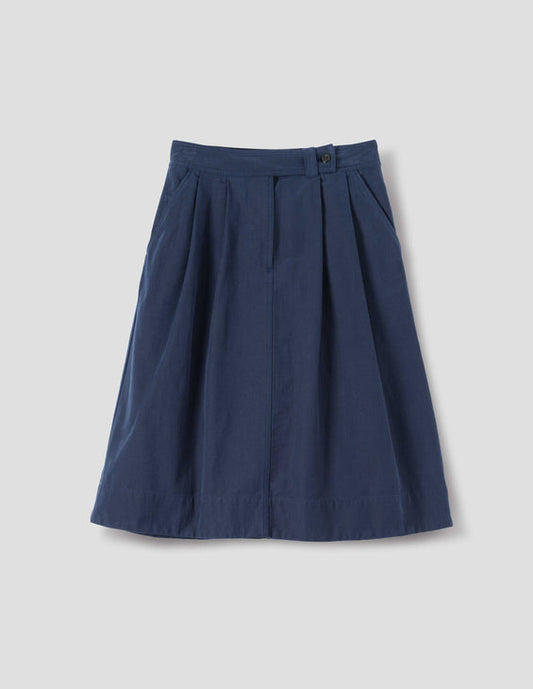 MHL W' Double Pleat Skirt Indigo Blue