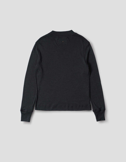 MHL W' Thermal T Shirt Wool Jersey Off Black