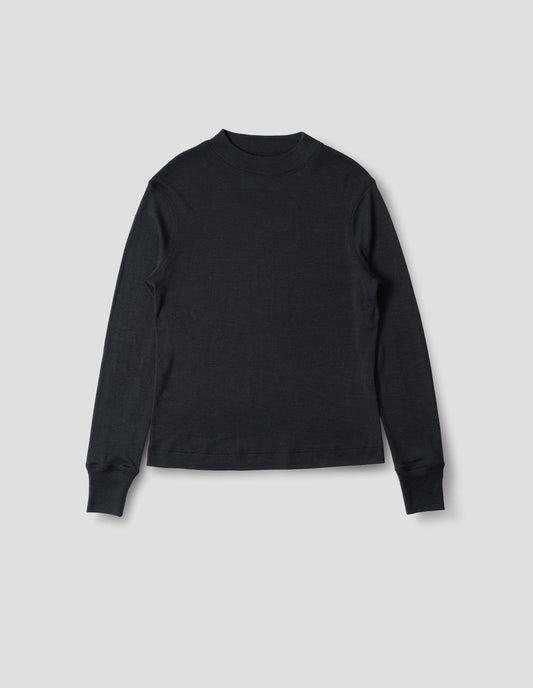 MHL W' Thermal T Shirt Wool Jersey Off Black