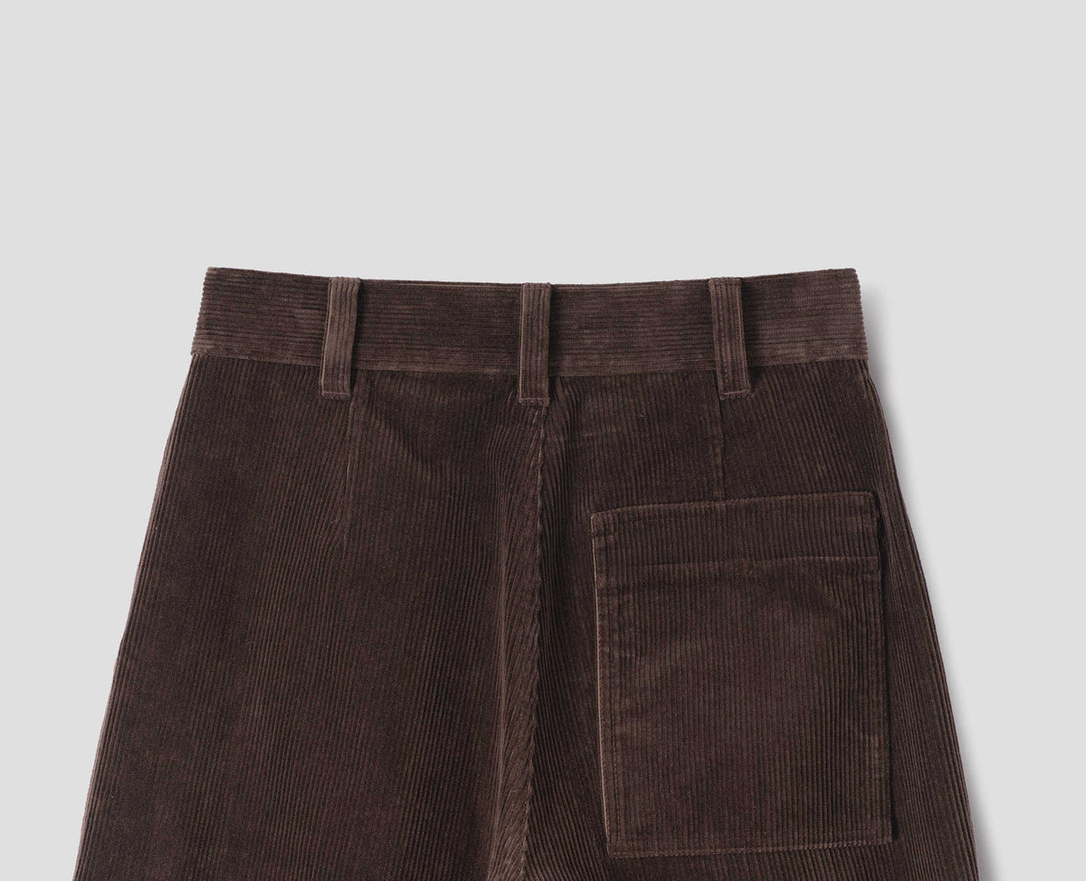 MHL W' Utility Trousers 8 Wale Corduroy Chestnut