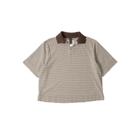 MHL W' Boxy Striped Polo Brown / White