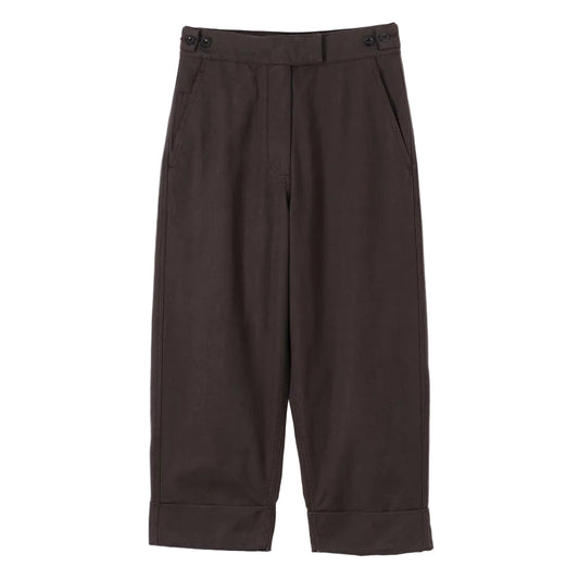 MHL W' Button Belt Trousers Mahogany