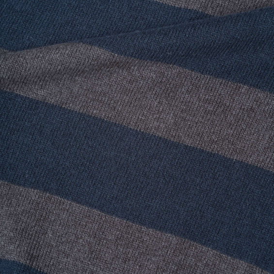 MHL W' Striped V Neck Slipover Charcoal / Slate