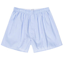 Load image into Gallery viewer, Sunspel Boxer Short Micro Gingham Light Blue
