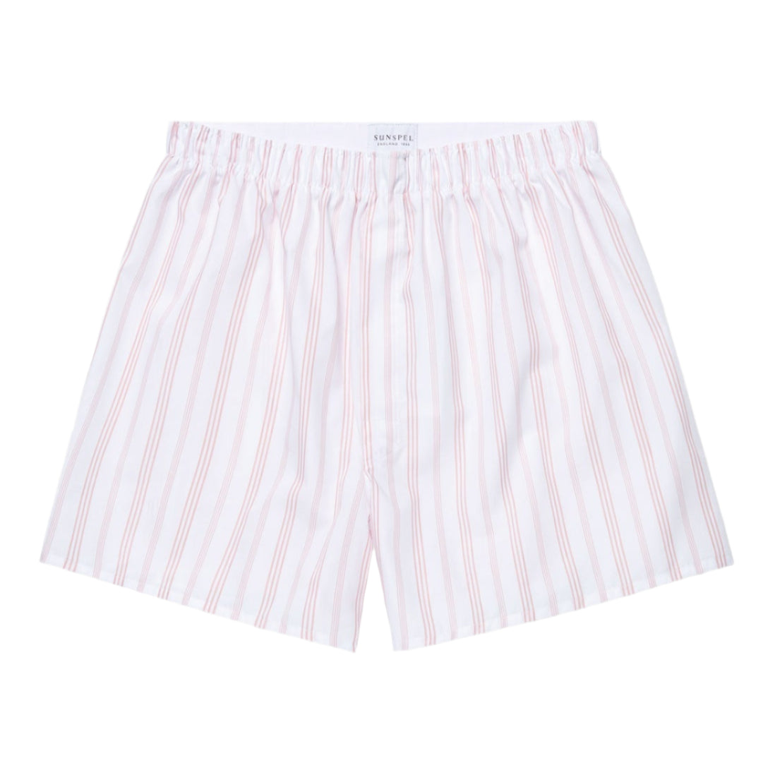 Sunspel Classic Boxer Shorts Pale Pink Stripe