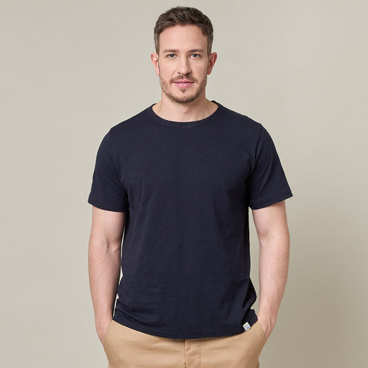 Merz b. Schwanen SCT04 Unisex Pima Cotton T-Shirt Dark Navy