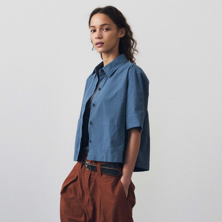 MHL W' Cropped Uniform Shirt Uniform Blue