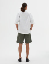 Load image into Gallery viewer, MHL Offset Placket Polo Textured Cotton White
