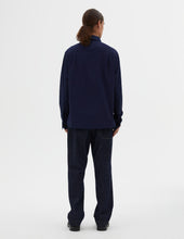 Load image into Gallery viewer, MHL Overall Shirt Washed  Cotton Plainweave Indigo
