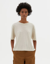 Load image into Gallery viewer, MHL W&#39; Simple T-Shirt Cotton Linen Jersey Natural
