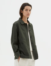 Load image into Gallery viewer, MHL W&#39; Workers Jacket Cotton Drill Forest
