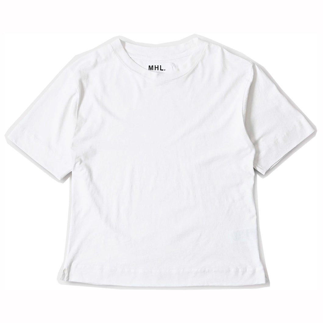 MHL W' Simple T-Shirt Cotton Linen Jersey White