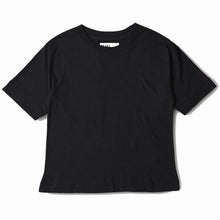 Load image into Gallery viewer, MHL W&#39; Simple T-Shirt Cotton Linen Jersey Black
