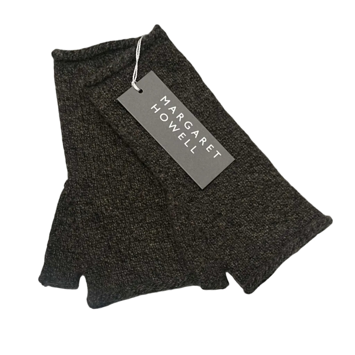 Margaret Howell Fingerless Merino/Cashmere Mitten Khaki / Charcoal