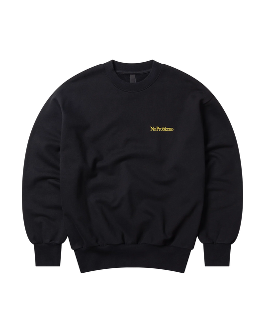 No Problemo Mini Problemo Embroidered Sweatshirt Black