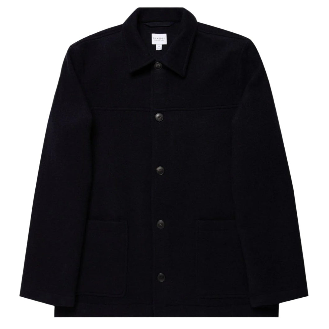 Sunspel Double Face Chore Jacket Navy