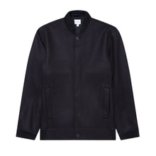 Load image into Gallery viewer, Sunspel Wool Bomber Jacket Navy
