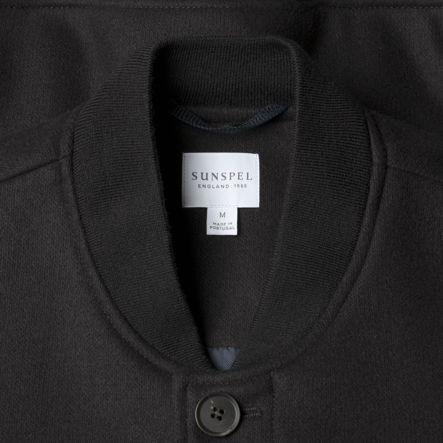 Sunspel Wool Bomber Jacket Navy