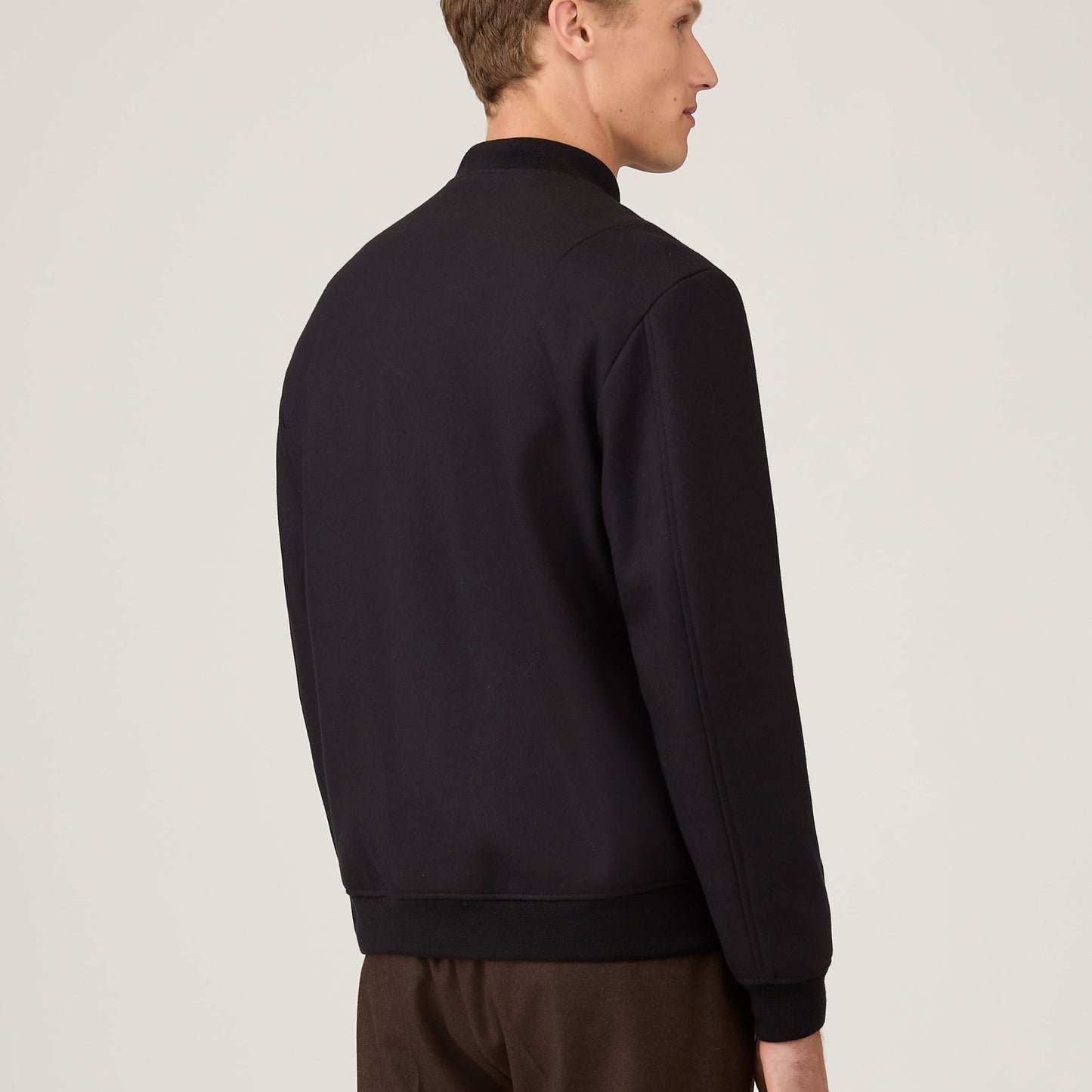 Sunspel Wool Bomber Jacket Navy