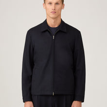 Load image into Gallery viewer, Sunspel Boiled Wool Harrington Jacket Navy
