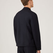 Load image into Gallery viewer, Sunspel Boiled Wool Harrington Jacket Navy
