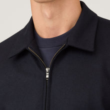 Load image into Gallery viewer, Sunspel Boiled Wool Harrington Jacket Navy
