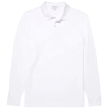 Load image into Gallery viewer, Sunspel Long Sleeve Piqué Polo Shirt White
